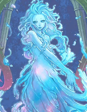 Ilustração da Carta Elemental da Água