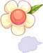 Flor Romântica Branca