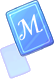 Carta M Azul