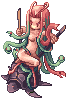 Medusa andando